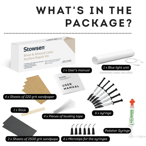 Image of All In One Surface Repair Kit For Porcelain Ceramic Fiberglass Corian And Enamel Surfaces Fix Chips And Scratches In Minutes