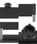 Close-up details of 12 Inch Press Brake Attachment Kit for 12 to 20 Ton Hydraulic Shop Presses, heavy duty metal bending tool components.
