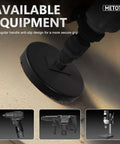 METOTY 14-piece hole saw kit (3/4"–3") with mandrel, black hole saw mounted on drill.