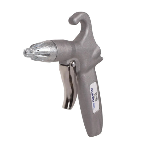 Whisper Jet Safety Air Gun with Volume Control and Pistol Style Grip for Quiet Cleaning of Benchtops, Work Stations, and Machinery, 1/4" Inlet.