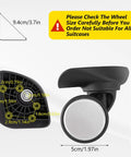 Heavy Duty Luggage Wheels Replacement Set Built Hella Tough For A Sweet Smooth Roll And Swift Suitcase Fixes size details including measurements.