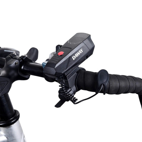 High Volume 110dB Electric Bike Horn With Five Sound Modes Loud Handlebar Alarm Bell For Safe Cycling Includes Free Screwdriver Ideal Gift For Kids And Adults Easy To Use And Reliable Road Alert