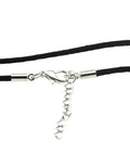 18 Inch Black Silk Satin Cord Necklace Hypoallergenic Rope Jewelry For Any Age Dope Everyday Wear With Or Without Pendant Silver Lobster Claw Clasp And Extension