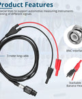 Automotive Oscilloscope Probe Kit With 20 To 1 Attenuator Back Probe Pins And 3M BNC To Banana Cable for car diagnostics