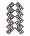Heavy Duty Stainless Steel Quiet Flush Cabinet Door Hinges 10 Pack 51x25x1.2mm Red Antique For RV Entry Door Wardrobe And Home Furniture