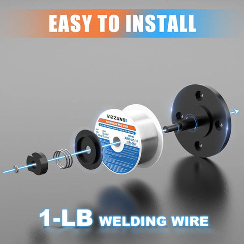 ER5356 Aluminum MIG Welding Wire 0.040 Inch 1 Pound 1 Pack Pro Grade Magnesium Aluminum Alloy, easy installation components