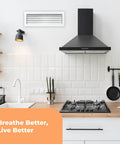 No Hassle Duct Opening Heater Vent Deflector Wall Grille With Adjustable Front Blades in modern kitchen setting