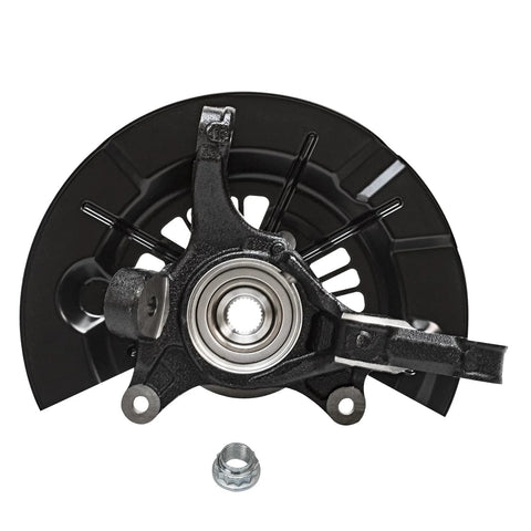 Front view of Front Steering Knuckles And Wheel Bearing Hub Assembly Replacement Kit For 2012 Through 2017 Toyota Camry SE And XSE Models Includes Two Knuckles For A Fast Reliable Front End Restore