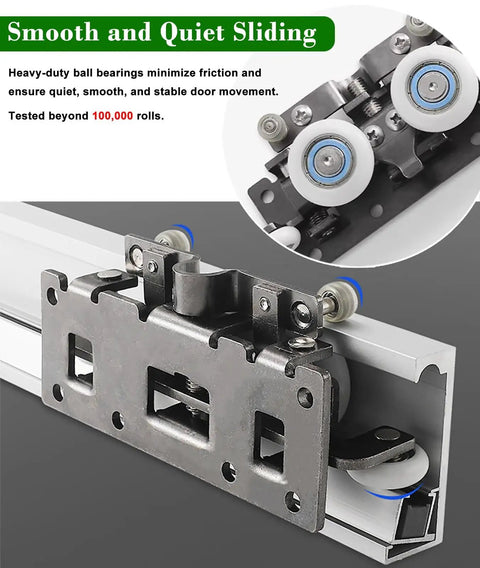 Concealed Barn Door Hardware Kit For 24 30 50 55 58 60 Inch Doors With Soft Close Hidden Track System For Pantry And Closet Sliding Rail Sick Quiet Glide Ultra Smooth Operation 180cm Rail