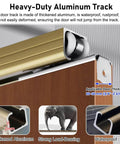 Outdoor Sliding Door Rail Kit For Pocket Doors shown with thickened aluminum track, suitable for 20-50 mm door thickness.