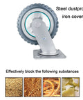 Heavy Duty Caster Wheels With Top Plate Swivel And Brakes For Furniture, Workbenches, Trolleys, Garage And Workshop Projects
