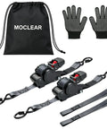 Heavy Duty Retractable Ratchet Straps 2 Inch By 13 Feet With 3307 Pound Break Strength Self Retracting Tie Down Straps For Trucks