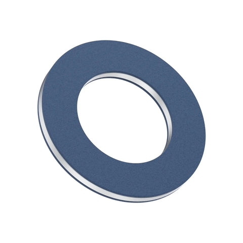 12mm Aluminum Oil Drain Plug Washers Pack Of 10 - Leak-Proof Gasket Seals, single washer in focus, blue tint, durable crush design
