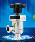 Workhorse Vacuum Isolation Valve With Bellow Seal And Air Admittance, KF25 304 Stainless Steel High Vacuum Manual Right Angle Valve