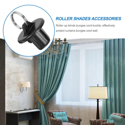 Cool Black Bungee End Caps for Deck Sunblinds And Roller Shades Fits 8 Pack With Snug Plug Install For Smart Patio Shade Systems That Stay Secure And Look Totally Fresh Without Looking Cheap Or Flimsy. black plastic roller shade bungee cap with metal ring