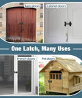 Stainless Steel Barn Door Gate Latch 2 Pack For Outdoor Wooden Fence Gates And Small Sliding Doors Built To Last With A Black Finish