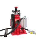 Pneumatic Bottle Jack With Manual Pump, 5 Ton Capacity, Quick Lifts For Garage Work, 100 To 175 PSI, Lift Range 8.25 To 16.94 Inches shown