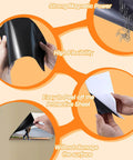 Magnetic Sheets 8.5 By 11 Inches, 20 Pack With Adhesive Backing, peeling protective sheet, showing flexibility and strong magnetic power