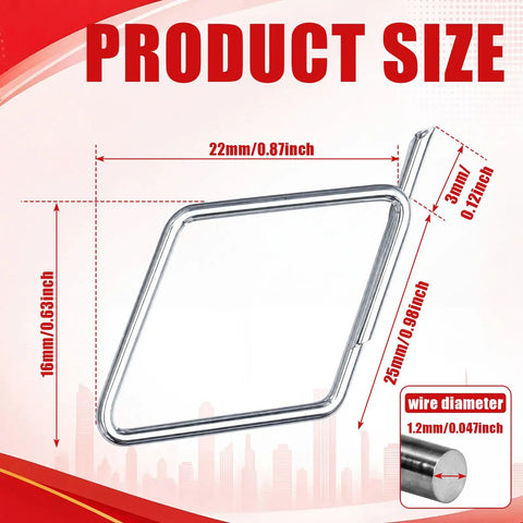 One Thousand Heavy Duty Bulk Diamond Tag Fasteners For Fire Extinguisher Inspection Tags With Secure Metal Clips, 22mm size.