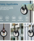 Heavy Duty Padlock Set Four Pack Keyed Alike 70mm Disc Lock for sheds, garages, lockers, tool boxes, cabinets shown in use