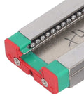 Close-up of high precision linear rail slider for 3D printers with ultra smooth motion and rock solid ball bearings, ideal for upgrades