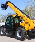 Heavy Duty Telescopic Boom Handler With Smooth Hydraulic Controls High Performance Telehandler Forklift angled view showcasing boom and tires.