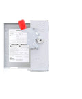 30 Amp 2 Pole 240 Volt Plug Fused Indoor General Duty Safety Switch with open cover, showing quick make-break mechanism.