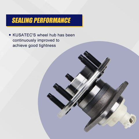 2Pcs Rear Wheel Bearing And Hub Assembly 512150 For FWD Chevy Impala Grand Prix Regal Lacrosse Pontiac Montana Trans Sport 5 Lug With ABS Replacement Fits Rear, side view