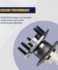Rear Wheel Bearing And Hub Assembly 512150 For 5 Lug With Abs Direct Fit Compatible With Regal Grand Prix Lacrosse Impala Montana Trans Sport Venture And Other GM Vehicles, side view.