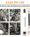 Double Clutch DPS6 Transmission Installer And Remover Tool Kit for Volvo and Ford Focus, 14-tooth 7mm socket close-up