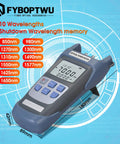 FYBOPTWU 3-in-1 fiber optic tester with optical power meter and VFL, blue-gray handheld OPM/VFL device.