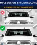 Top view of RAM truck with 6.5 Inch Antenna Mast Replacement For RAM Trucks Black Heavy Duty Car Wash Proof HD Radio Antenna Mast For FM AM Easy Install