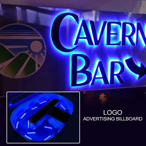 Blue Storefront LED Light Strips 40 Ft 80 Piece 5054 SMD Modules 4 Sets highlighting bar sign with vibrant illumination