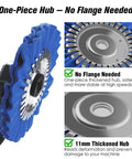 Konvixon 8-inch buffing wheel kit with 5/8 inch arbor for angle grinder; blue layered wheel and polishing compounds