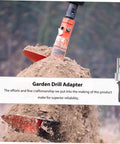 Power Tool Earth Auger Adapter Chuck Universal Drill Bit Converter For Garden Planting in action, digging soil efficiently