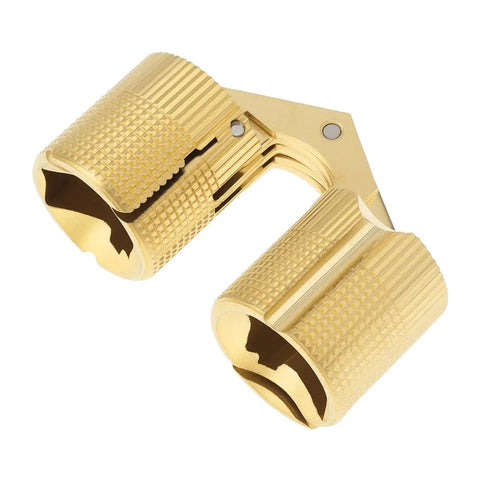 Eight Brass Barrel Hinges 18mm Hidden Concealed for DIY Jewelry Boxes, showing detailed brass construction and smooth operation