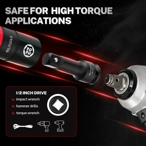 Flip Lug Nut Socket Set 1/2 Inch Thin Wall Impact Sockets For Fast Tire Changes on a 22mm socket and impact wrench