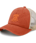 Look Cool Trucker Hat For Men And Women Funny Humor Cap with "Made You Look" text, breathable saffron mesh design