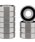 Set of 10 deep groove ball bearings, 1/2x1-3/8x7/16 inch with double seals, perfect for CNC machines, durable chrome steel for long life