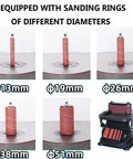 Tough As Nails Wood Sander With A Mighty 500 Watt Motor Vertical Oscillating Belt And Drum Kit with various sanding rings sizes