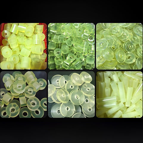 Built To Last Polyurethane Vibration Damping Washers 8 Pack oil resistant pads in various shapes and sizes.