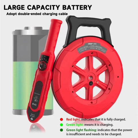 Pipe Blockage Detector And Locator Provides Accurate Positioning, 30M 100ft Magnetic Pipeline Sensor with battery indicator