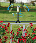66 Ft Drip Irrigation Kit With Dope 20 Piece 360 Degree Adjustable Misting Nozzles And 0.3 Inch Hose on garden fence