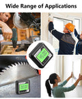 Dang Accurate Magnetic Digital Angle Gauge With Backlit LCD Display And Nifty Protractor Inclinometer for carpentry and installation tasks.
