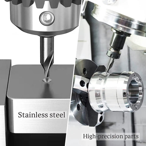 Center Drill Lathe Bit Set Three Eighths Inch Shank Combined Drills And Countersinks Imperial Five Piece Set HSS 6542 High Speed Steel