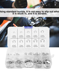 E Clip Washer Kit 120 Piece Stainless Steel M1.5 To M10 External Retaining Rings in plastic case with machinery