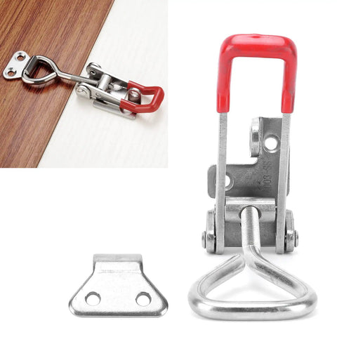 Beefy Toggle Latch Clamp In Stainless Steel With 1323lb Capacity showing front view with easy grip release handle