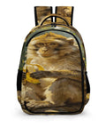 Jungle Monkey Banana Printed Unisex Backpack With Large Capacity, Durable Polyester Daypack For School And Travel, front view