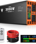 Rock Solid 3000 Watt Power Inverter For Car And Home 12V Dc To 110V Ac Converter with USB and remote control.