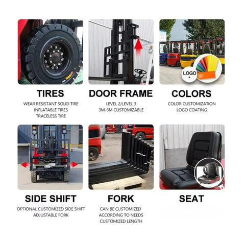 Smooth Operator Portable Mini Electric Forklift 4 Way Counterbalance Lift Truck features solid tires, adjustable fork, customizable seat and door frame.